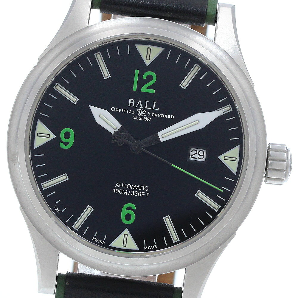 ボールウォッチ BALLWATCH NM2090C-SJ-BKGR ストークマン2 デイト 自動巻き メンズ 保証書付き_938989【中古】