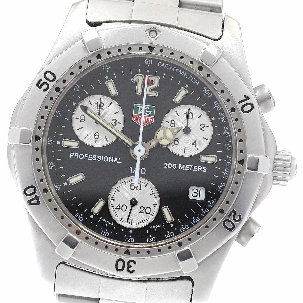 タグホイヤー TAG HEUER CK1110-0 2000シリーズ プロフェッショナル クロノグラフ デイト クォーツ メンズ _939751【中古】