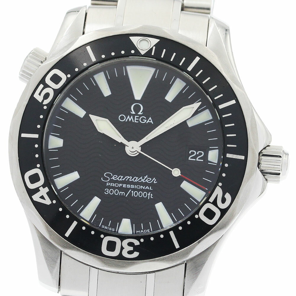オメガ OMEGA 2262.50 シーマスター 300 デイト クォーツ ボーイズ _911472【中古】