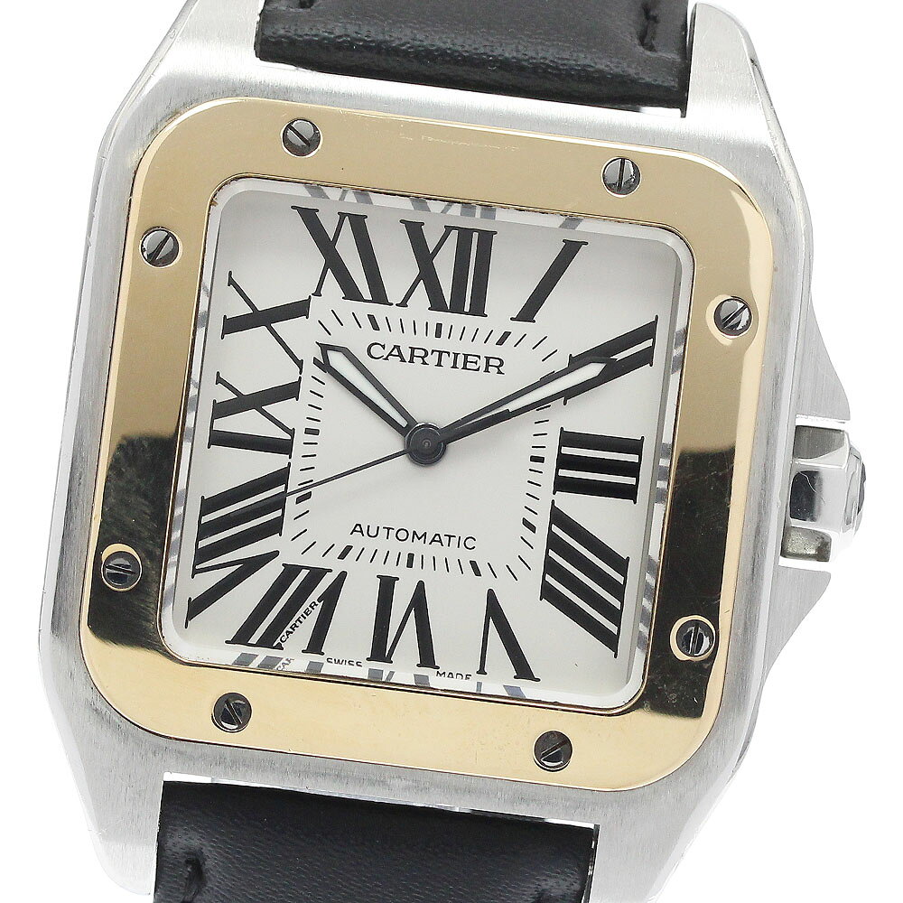カルティエ CARTIER W20077X7 サントス100 LM 自動巻き メンズ _913922【中古】