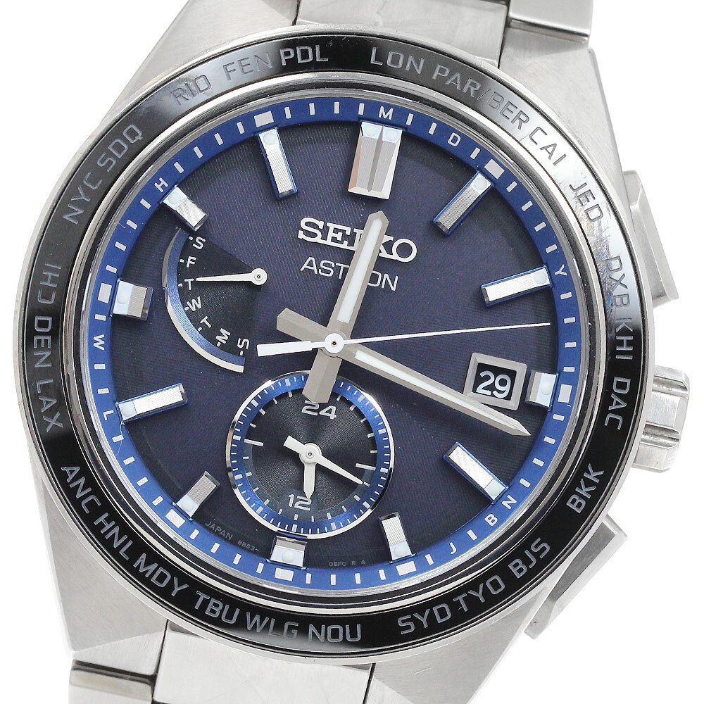 EPOS - セイコー SEIKO SBXY051/8B63-0BD0 アストロン ネクスター ワールドタイム ソーラー電波 メンズ 内箱付き_939797【中古】