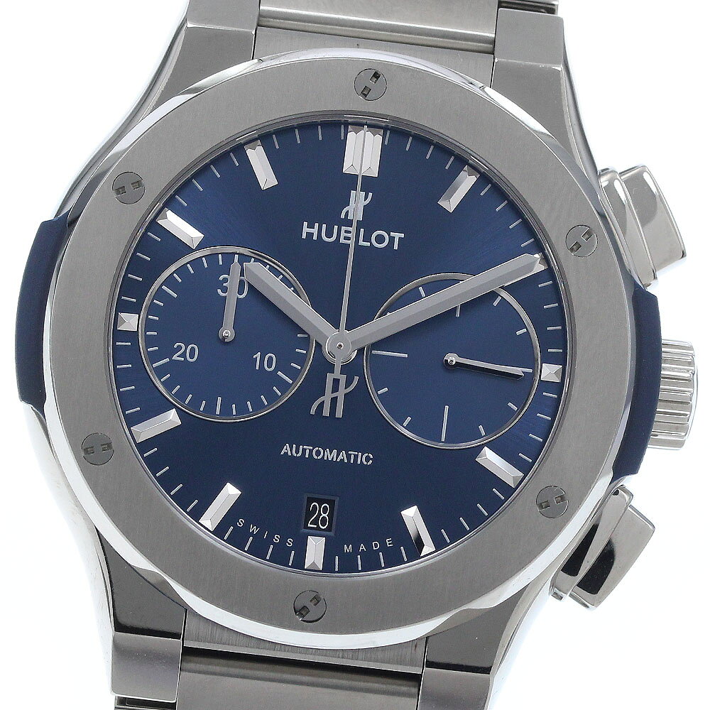 ウブロ HUBLOT 520.NX.7170.NX クラシックフュージョン クロノグラフ チタニウム 自動巻き メンズ 美品 _940264【中古】