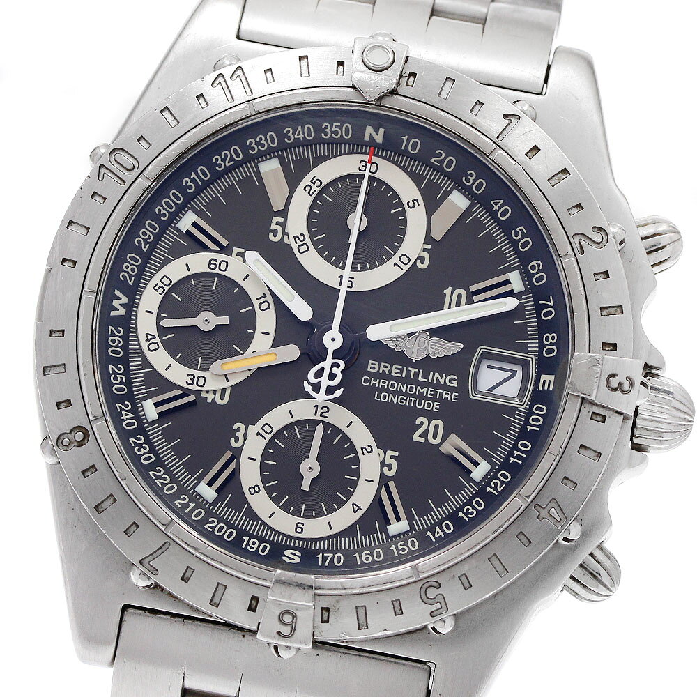 訳あり ブライトリング BREITLING A20348 クロノマット ロンジチュード GMT デイト 自動巻き メンズ _939944【中古】