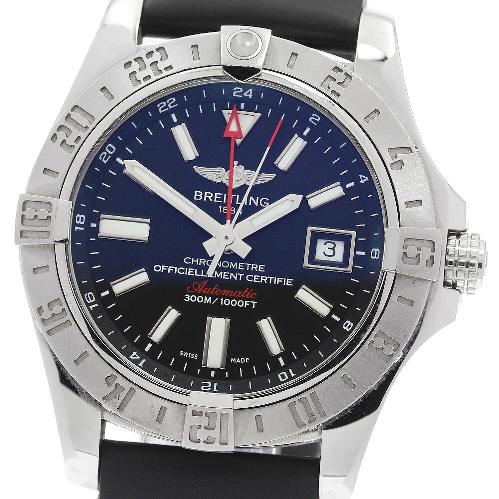 ブライトリング BREITLING A32390 アベンジャー2 GMT デイト 自動巻き メンズ 保証書付き_940351【中古】