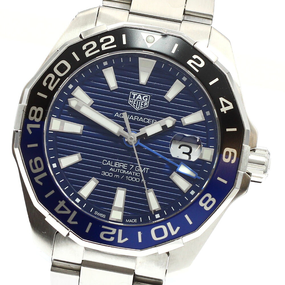 タグホイヤー TAG HEUER WAY201T.BA0927 アクアレーサー キャリバー7 GMT 自動巻き メンズ 箱・保証書付き_935951【中古】