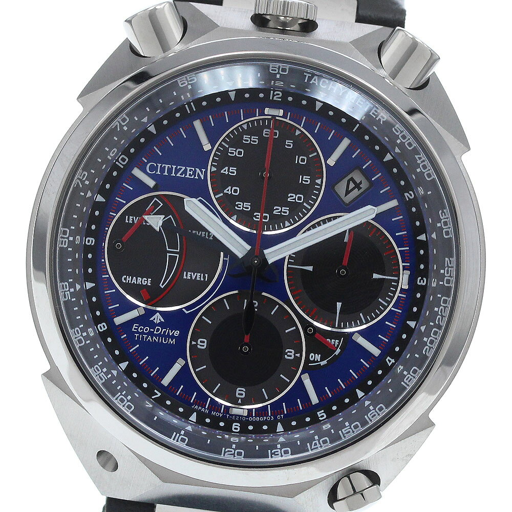 シチズン CITIZEN AV0088-01L/E210-A105L01 プロマスター エコドライブ クロノグラフ ソーラー メンズ 極美品 _940282【中古】