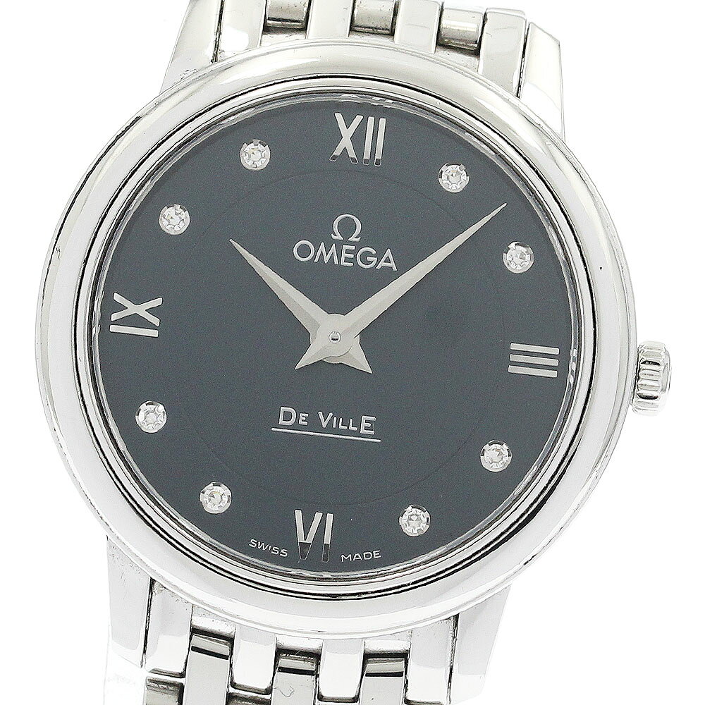 SEIKO - オメガ OMEGA 424.10.27.60.53.001 デビル プレステージ 8Pダイヤ クォーツ レディース _939158【中古】