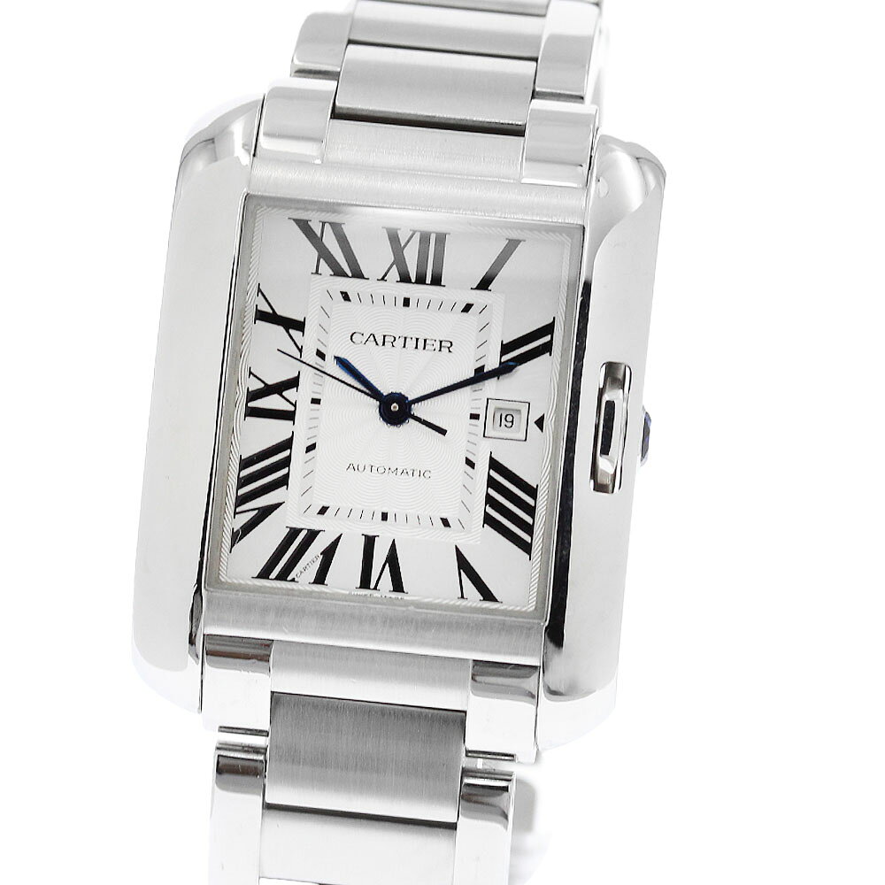 樂天商城 - カルティエ CARTIER W5310009 タンクアングレーズLM デイト 自動巻き メンズ 保証書付き_901480【中古】
