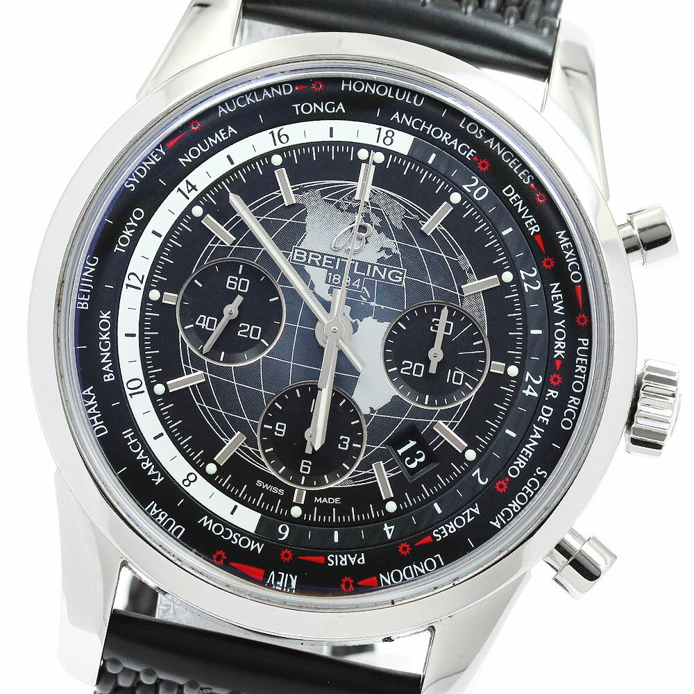 訳あり ブライトリング BREITLING AB0510 トランスオーシャン クロノグラフ ユニタイム 自動巻き メンズ 箱・保証書付き_930715【中古】