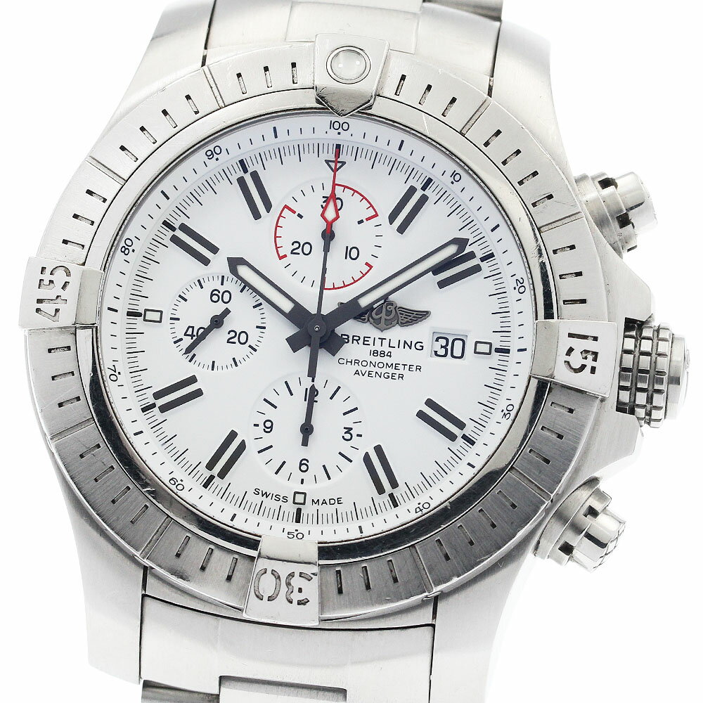 ブライトリング BREITLING A13375 スーパーアベンジャー クロノグラフ 48 自動巻き メンズ 箱・保証書付き_937417【中古】