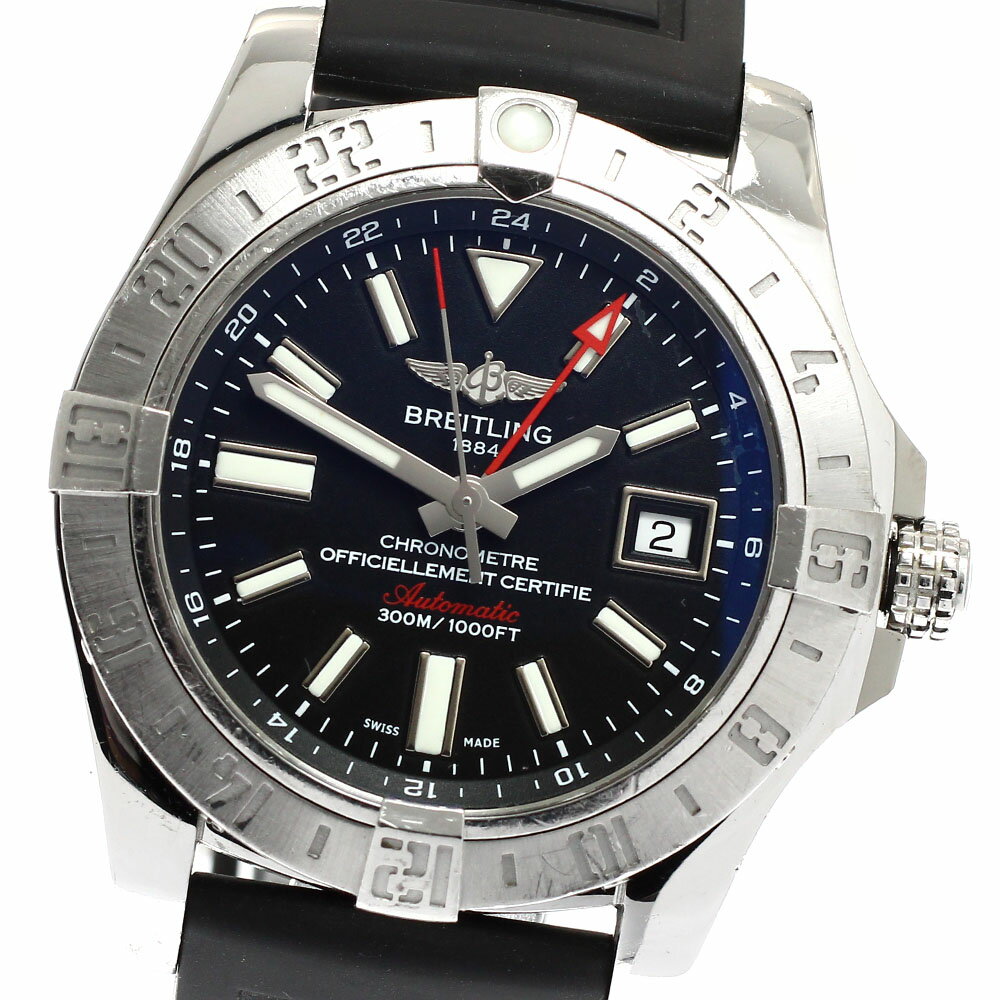 ブライトリング BREITLING A32390 アベンジャー2 GMT デイト 自動巻き メンズ 保証書付き_940353【中古】