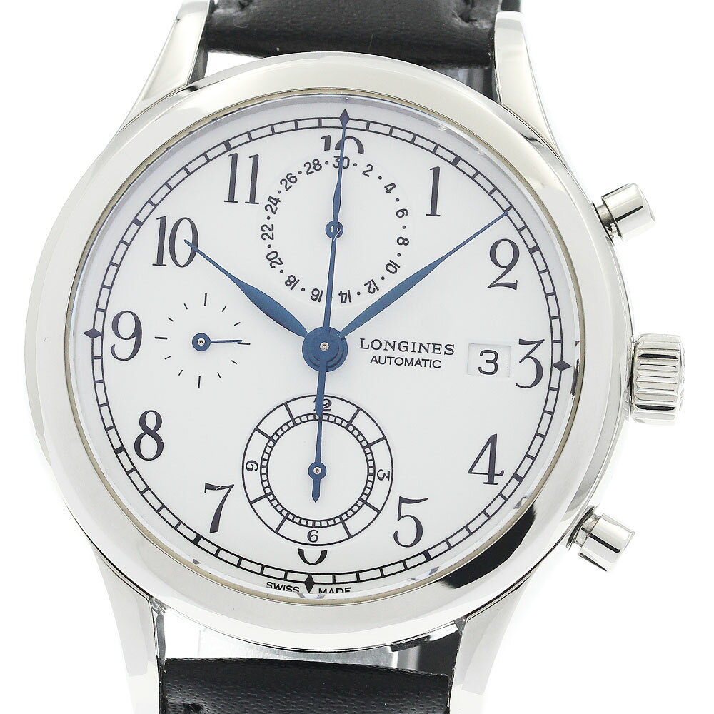 ロンジン LONGINES L2.815.4 ヘリテージ クラシック クロノグラフ 自動巻き メンズ 良品 _942702【中古】