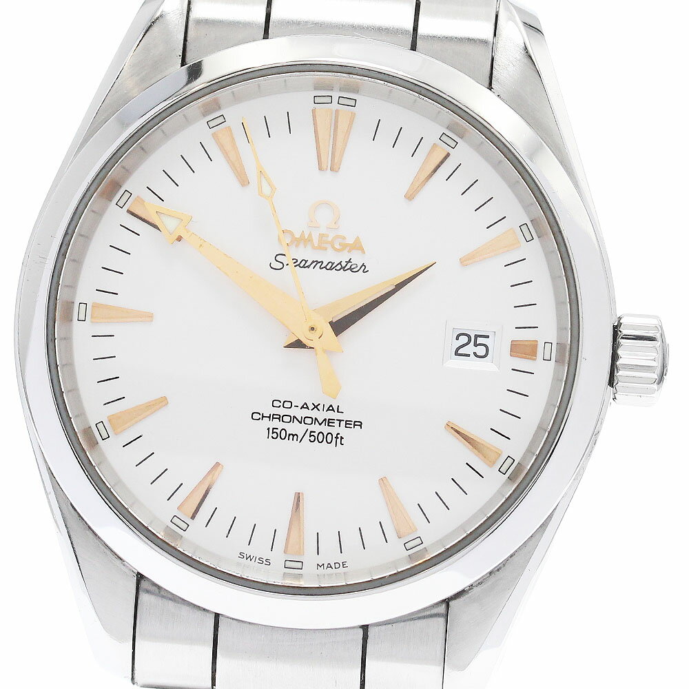 オメガ OMEGA 2503.34 シーマスター アクアテラ コーアクシャル デイト 自動巻き メン ...