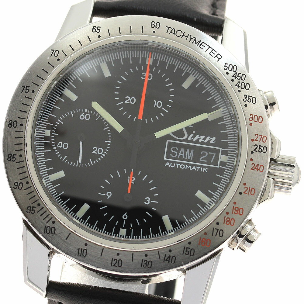 ジン Sinn 303.AUTOBAHN アウトバーン クロノグラフ デイデイト 自動巻き メンズ  ...