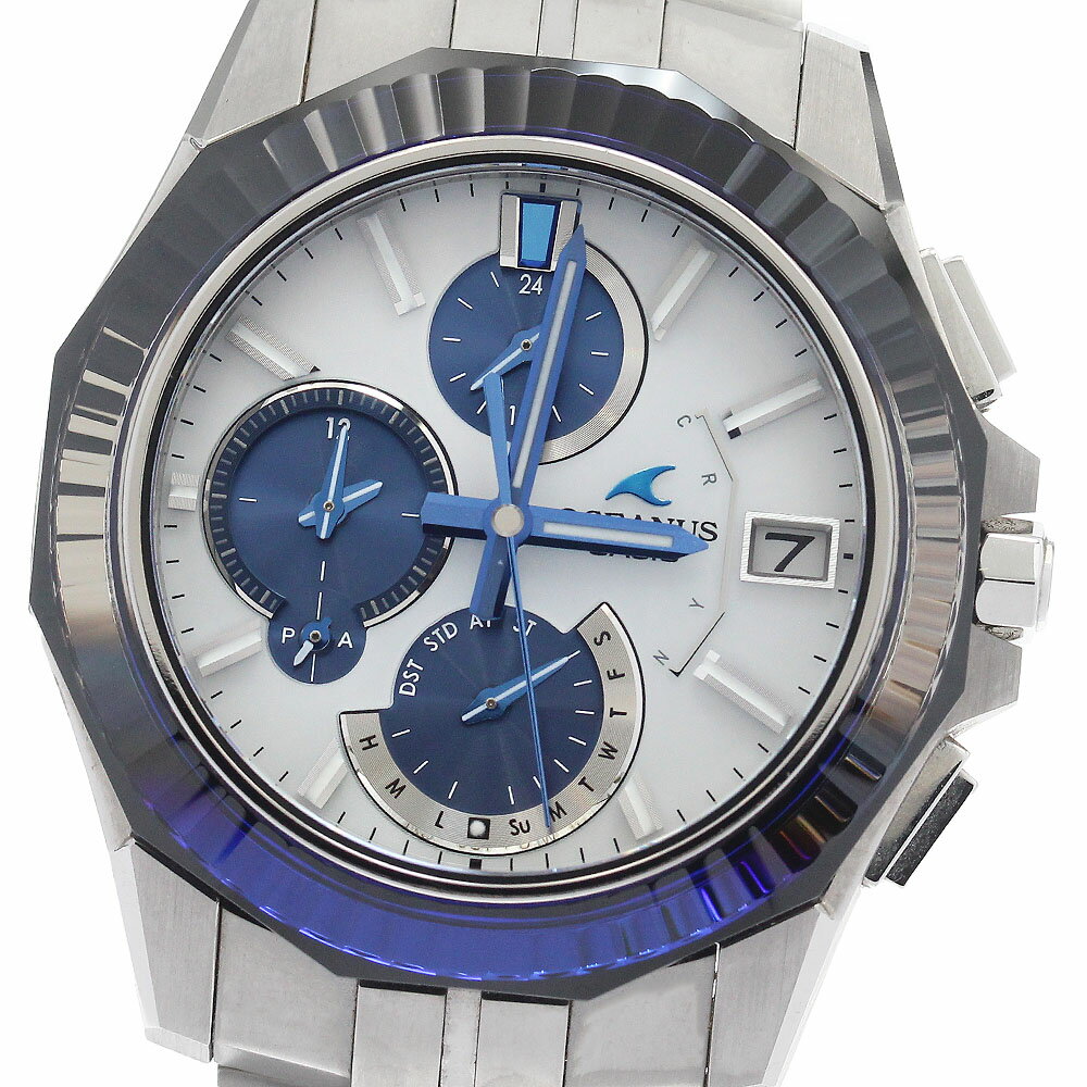 FRANCK MULLER - カシオ CASIO 0CW-S6000PB-7AJR オシアナス マンタ 600本限定モデル ソーラー電波 メンズ 良品 箱・保証書付き_942136【中古】