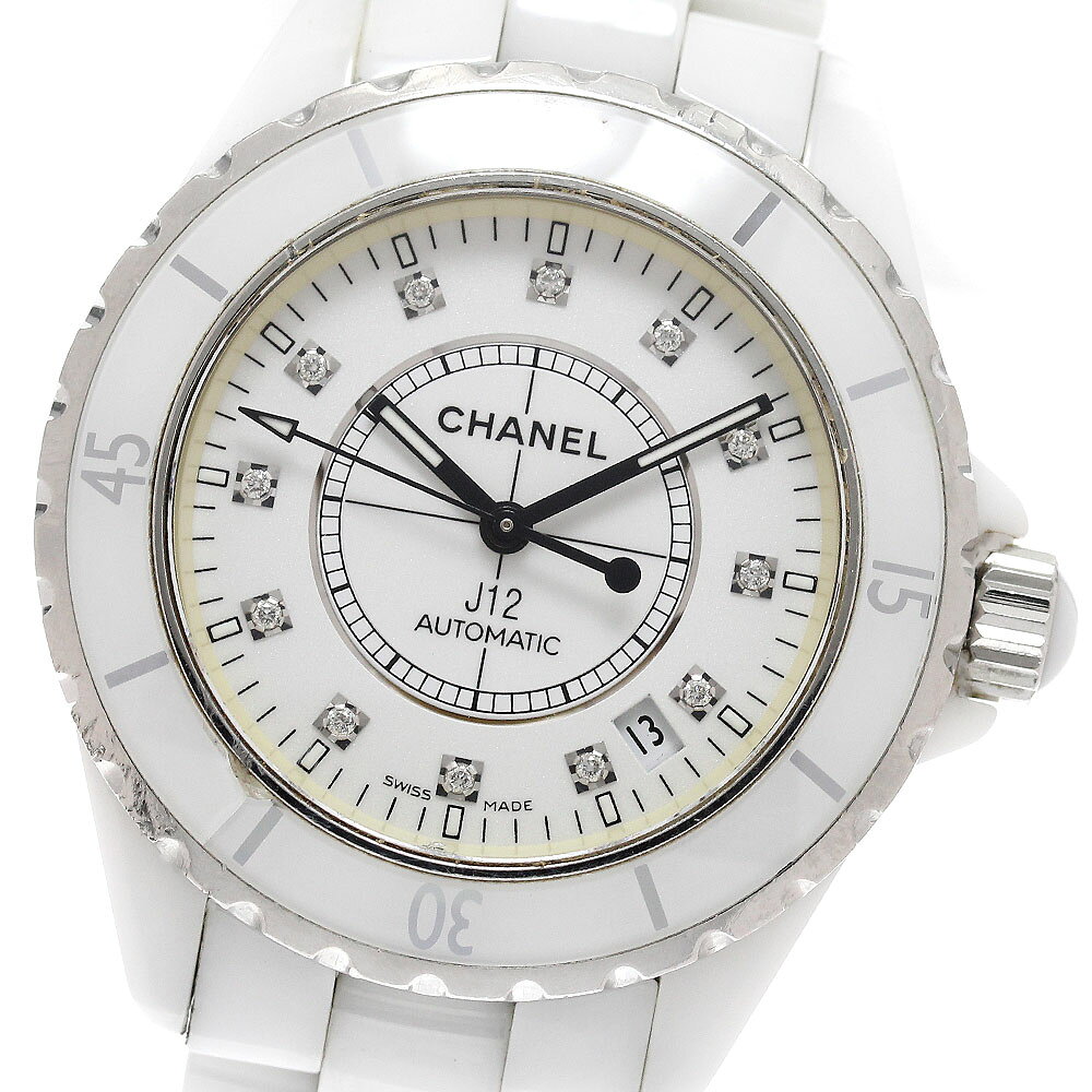 訳あり シャネル CHANEL H1629 J12 38mm 白