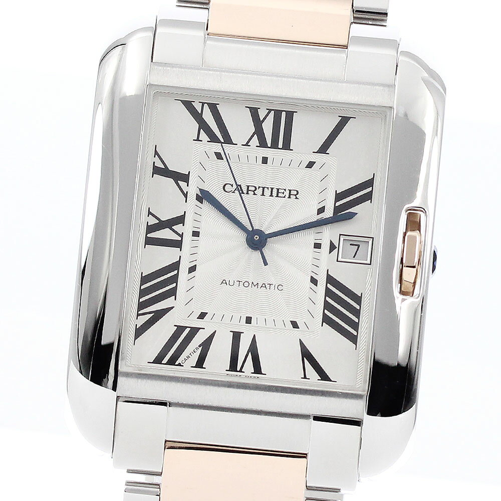Other - カルティエ CARTIER W5310006 タンクアングレースXL デイト コンビ 自動巻き メンズ 良品 _808726【中古】
