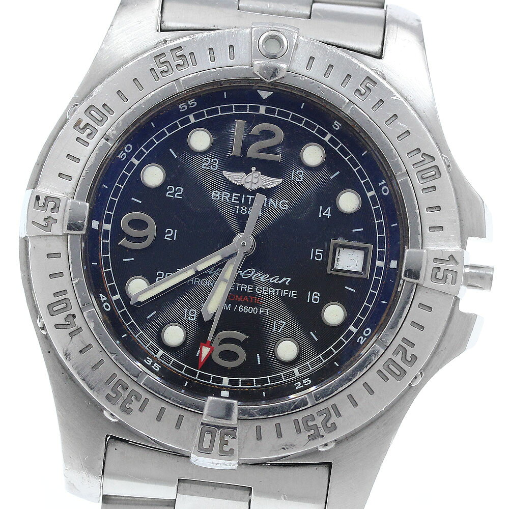 ジャンク ブライトリング BREITLING A17390 スーパーオーシャン スチールフィッシュ デイト 自動巻き メンズ _776531【中古】