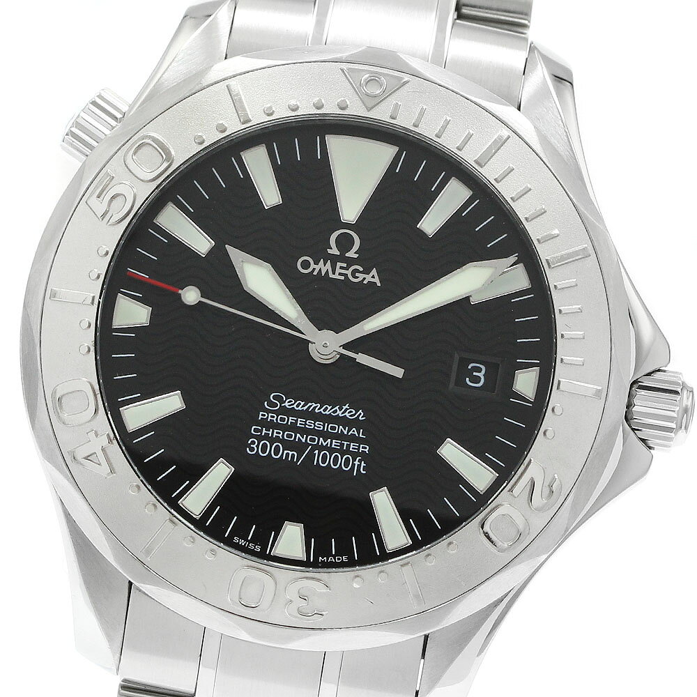 オメガ OMEGA 2230.50 シーマスター300 WGベゼル デイト 自動巻き メンズ 箱・保証書付き_939593【中古】