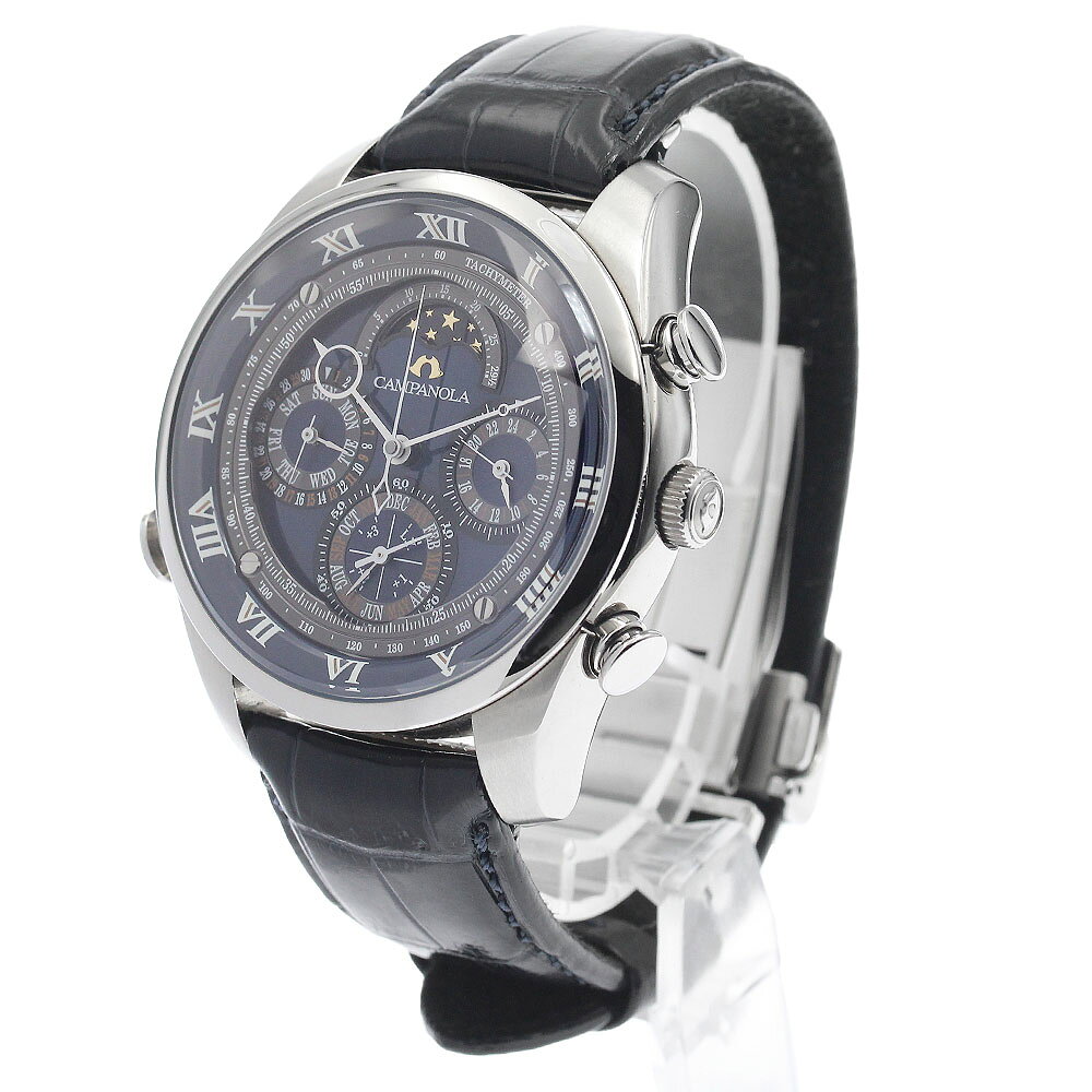 シチズン CITIZEN AH4080-01L/6772-T025323 カンパノラ グランドコンプリケーション 留紺 300本限定 クォーツ メンズ 箱・保証書付_943932【中古】
