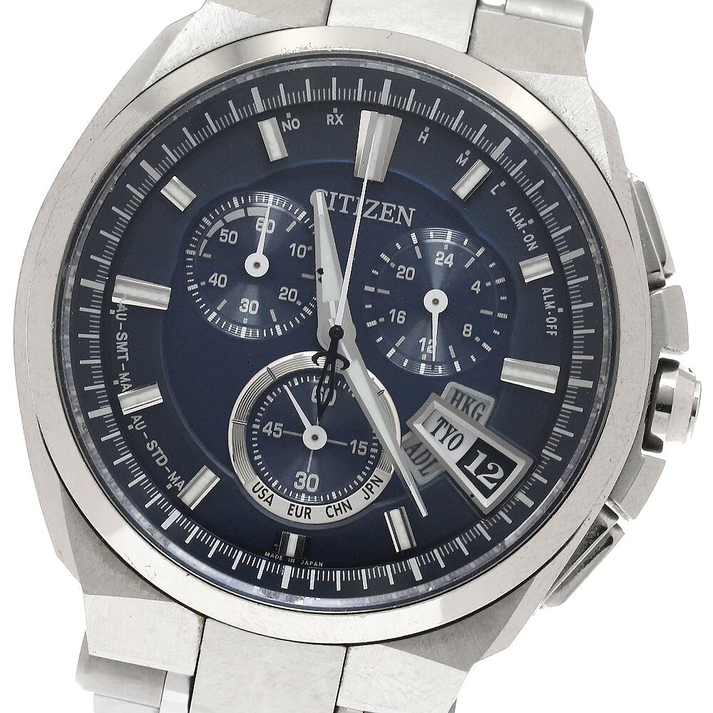 樂天商城 - シチズン CITIZEN BY0040-51L/H610-T018050 アテッサ エコドライブ デイト ソーラー電波 メンズ 保証書付き_943086【中古】