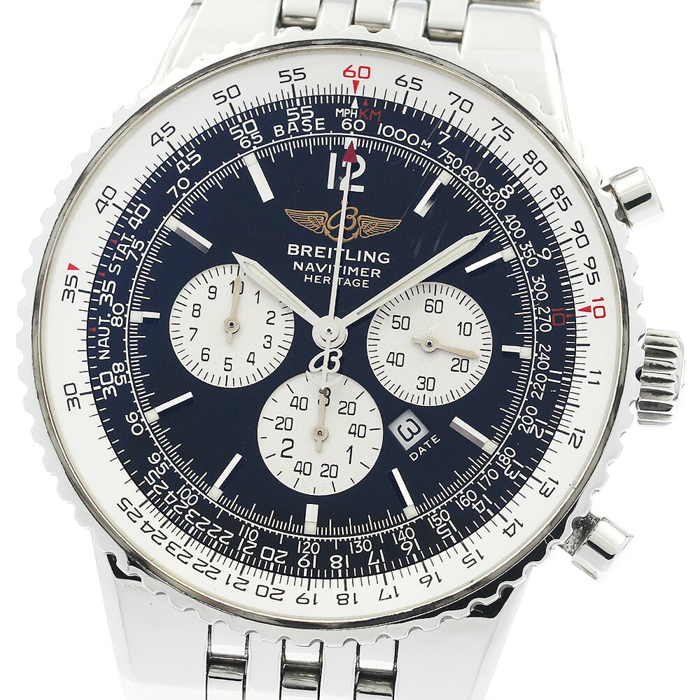 ブライトリング BREITLING A35340 ナビタイマー ヘリテージ デイト クロノグラフ 自動巻き メンズ 良品 _933663【中古】