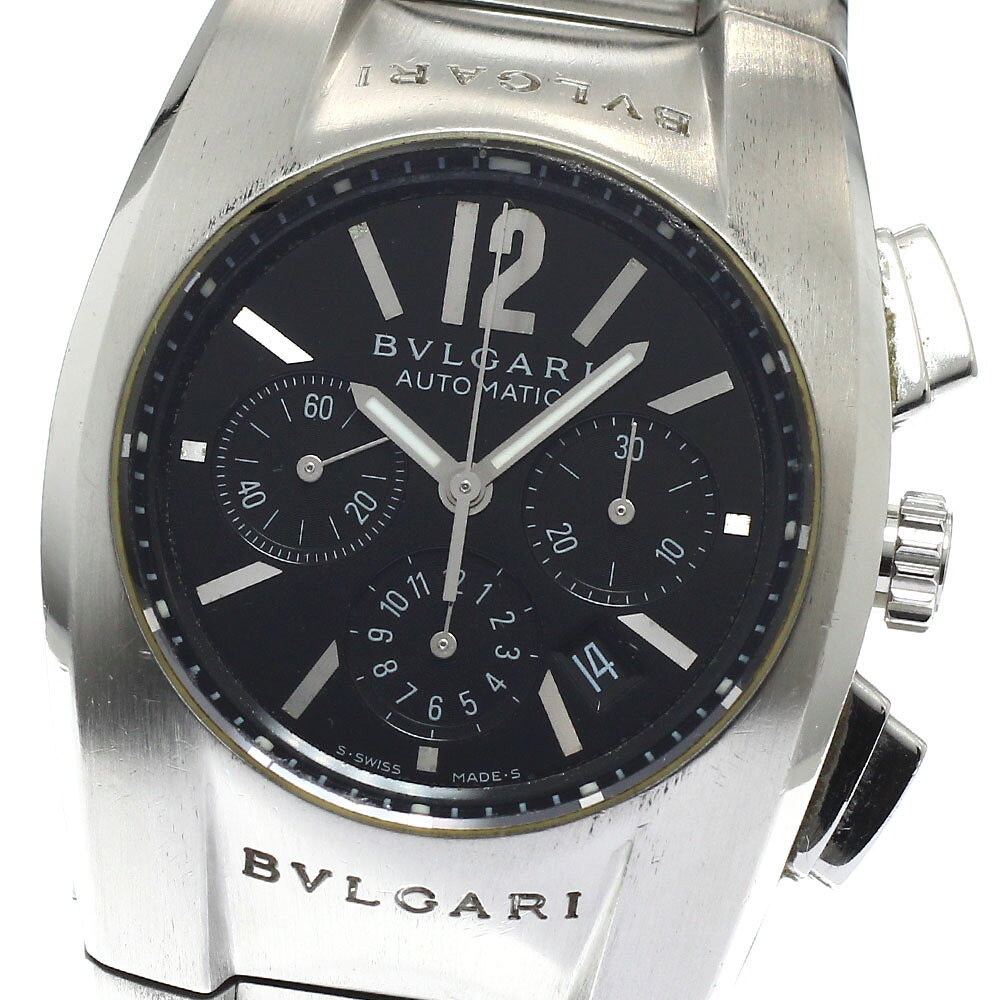 ブルガリ BVLGARI EG35SCH エルゴン クロノグラフ 自動巻き ボーイズ 保証書付き_941192【中古】
