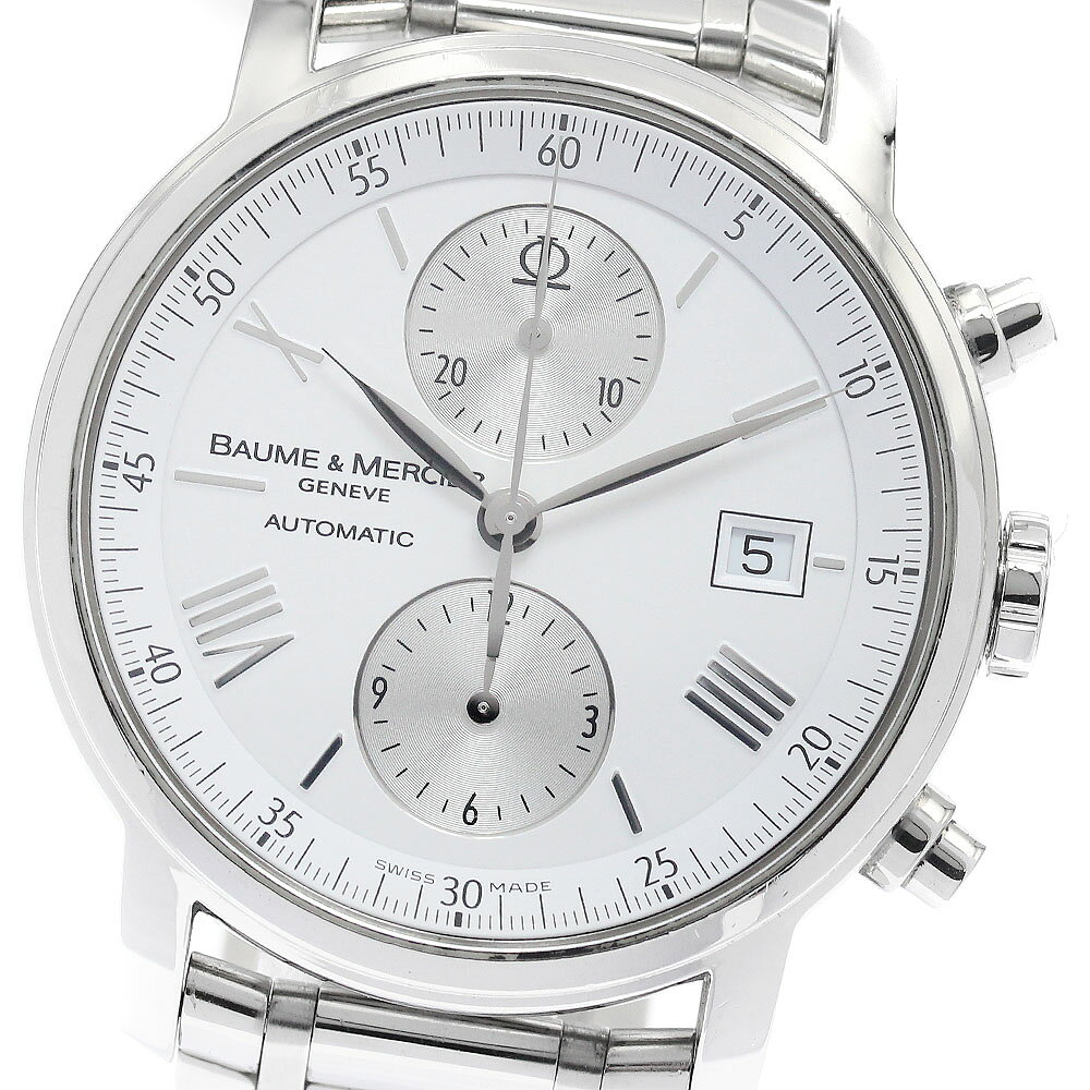 樂天商城 - ボーム＆メルシェ Baume & Mercier 65591 クラシマ クロノグラフ 自動巻き メンズ 保証書付き_942296【中古】