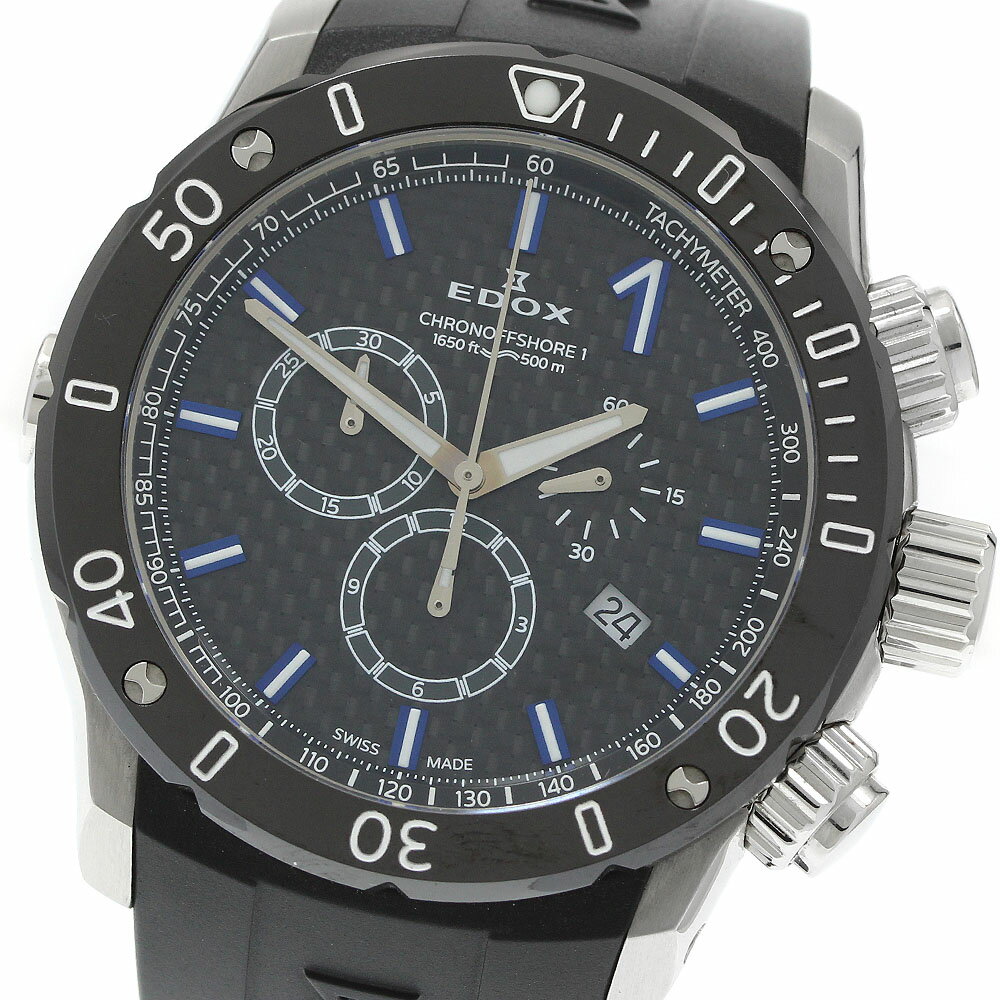 エドックス EDOX 10221 クロノオフショア1 クロノグラフ デイト クォーツ メンズ _945003【中古】