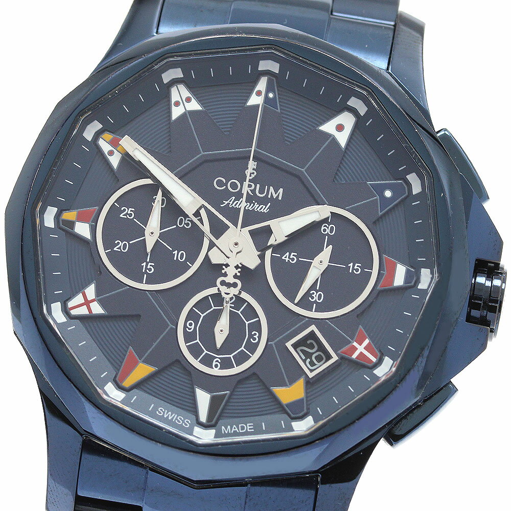 コルム CORUM A984/03797 アドミラル 42 クロノグラフ 自動巻き メンズ 箱付き_ ...