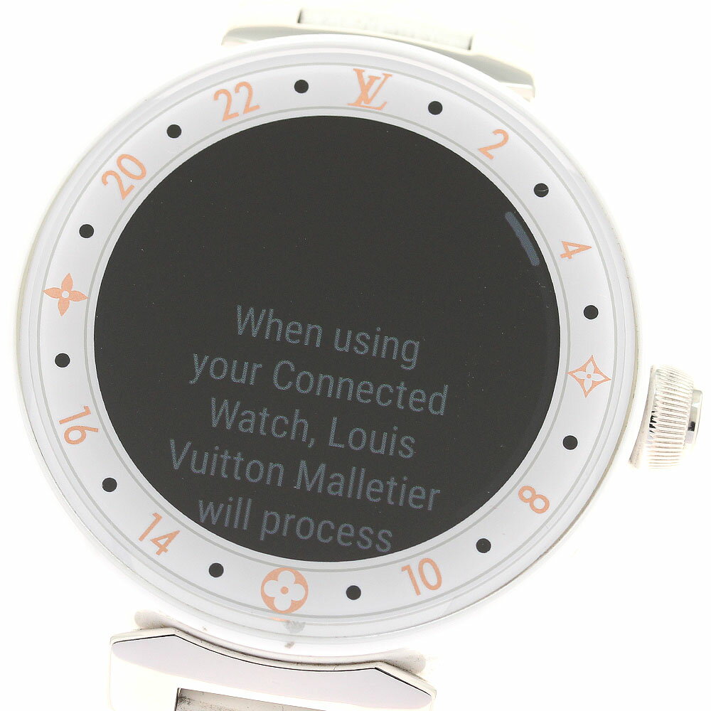 ルイ・ヴィトン LOUIS VUITTON QA080 タンブール ホライゾンV2 クォーツ メンズ 箱・保証書付き_944231【中古】