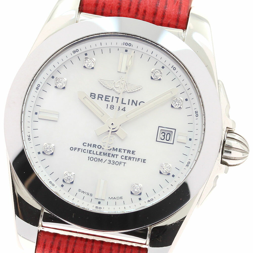 樂天商城 - ブライトリング BREITLING W72348 ギャラクティック 29 スリークT 8Pダイヤ クォーツ レディース 箱・保証書付き_944449【中古】