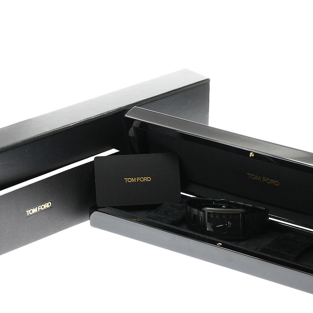 トムフォード TOM FORD TFT001006 N.001 ブラックDLCケース クォーツ メンズ 美品 箱・保証書付き_9 closer01-10257764 CLOSER サンプル画像2