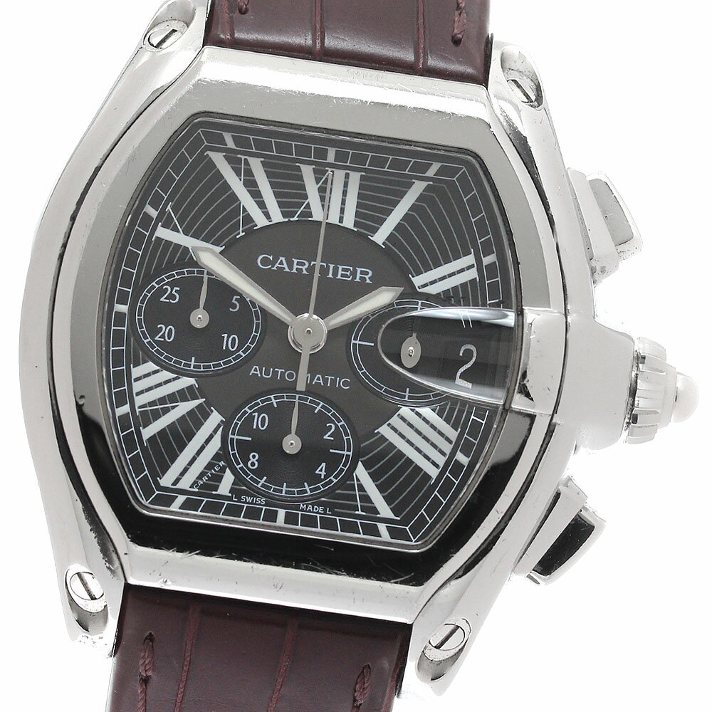 カルティエ CARTIER W62020X6 ロードスター クロノグラフ XL 自動巻き メンズ _ ...