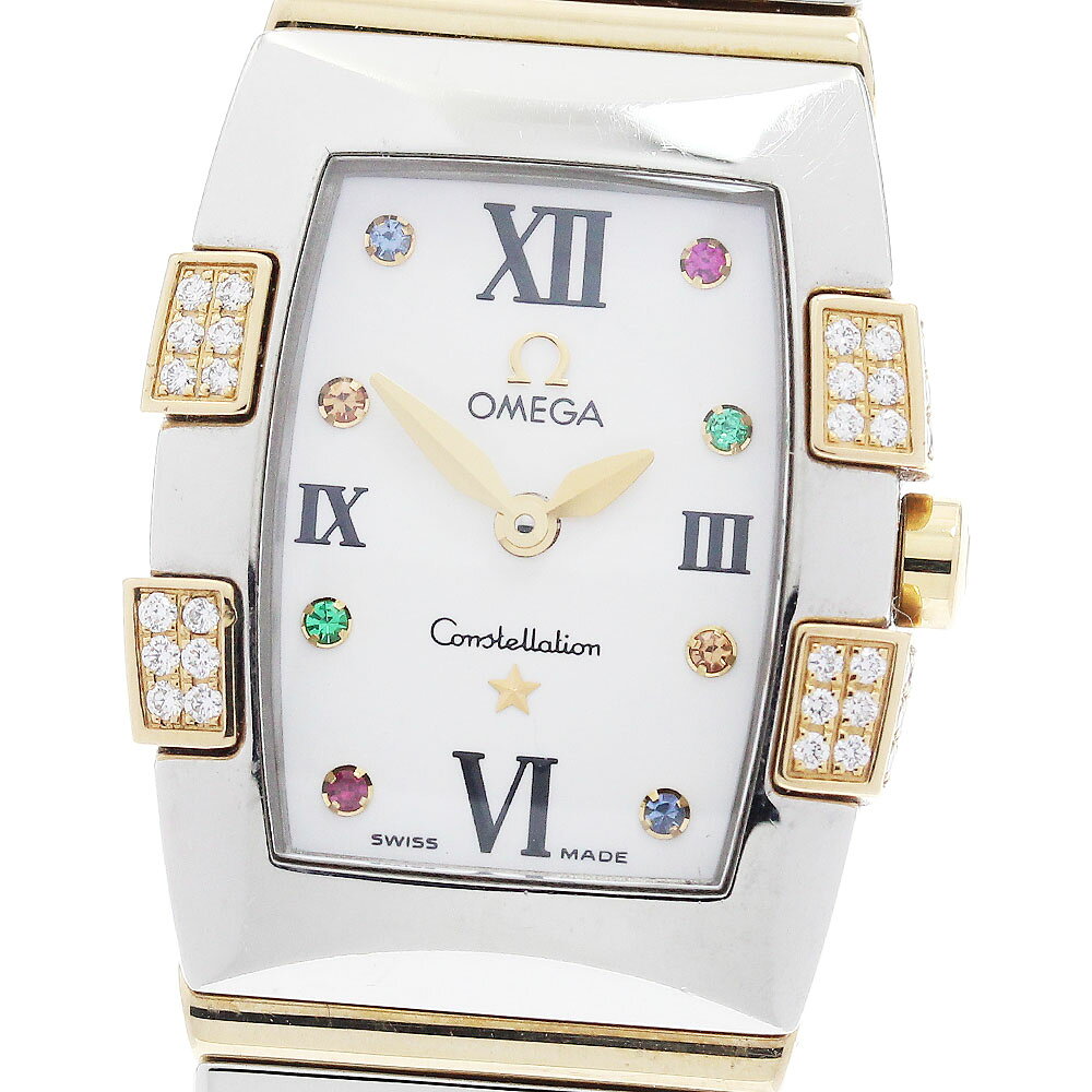 オメガ OMEGA 1284.79 コンステレーション ミニ クアドレラ 8P サイドダイヤ クォーツ レディース _944601【中古】