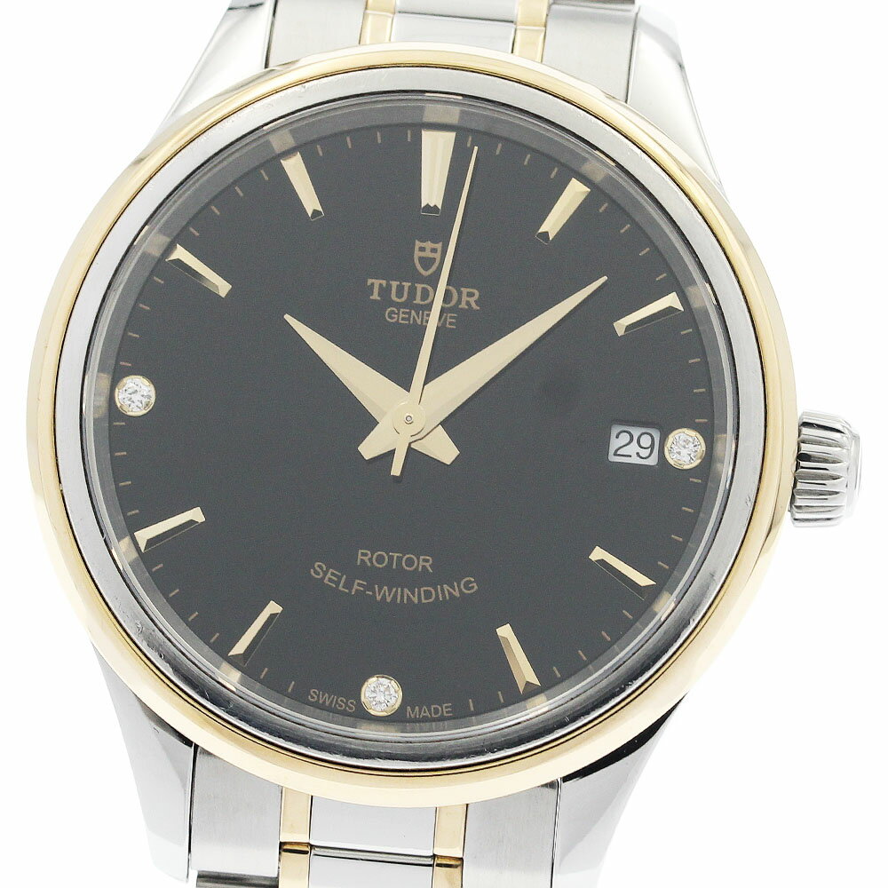 チュードル TUDOR 12303 スタイル デイト 3Pダイヤ 自動巻き ボーイズ 保証書付き_940366【中古】