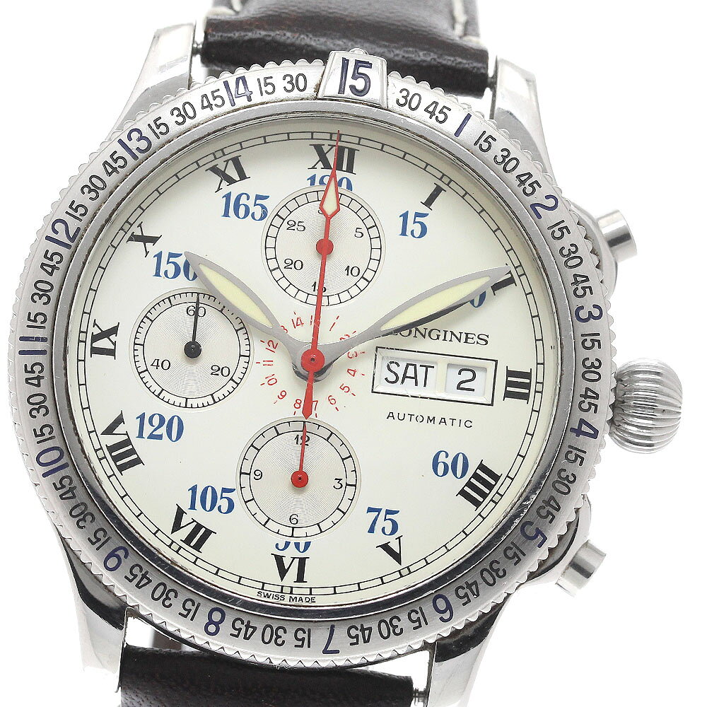 樂天商城 - ロンジン LONGINES L2.618.4 リンドバーグ クロノグラフ デイデイト 自動巻き メンズ _945409【中古】