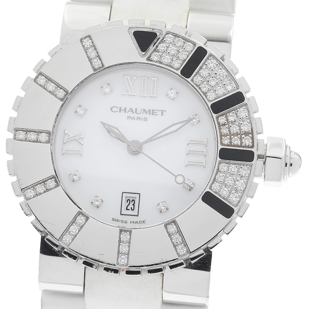 ショーメ Chaumet 622B クラスワン デイト ダイヤベゼル クォーツ ボーイズ _943687【中古】