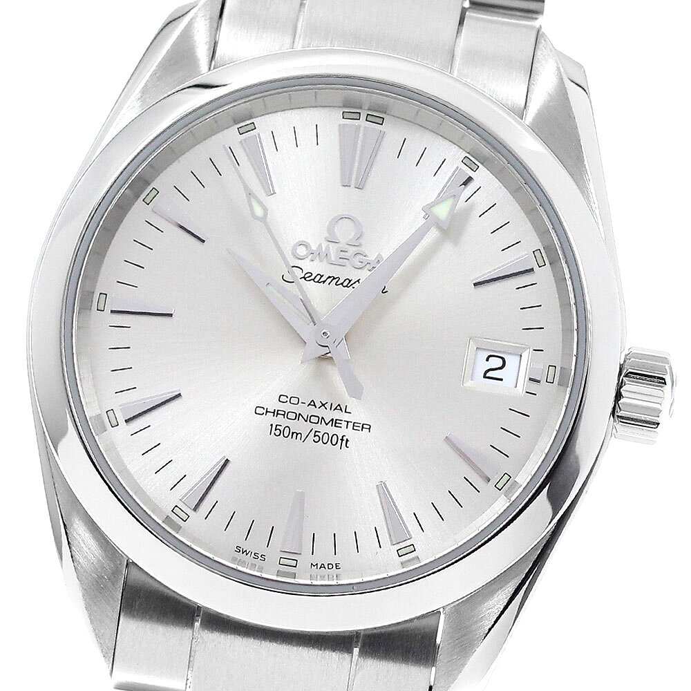 C, L, R, W - オメガ OMEGA 2504.30 シーマスター アクアテラ デイト 自動巻き ボーイズ 美品 保証書付き_947094【中古】