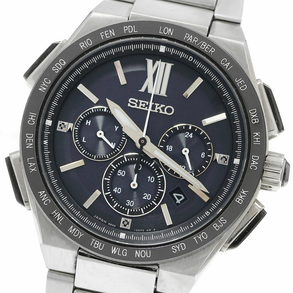 Brightz - セイコー SEIKO SAGA209/8B92-0AF0 ブライツ フライト エキスパート ソーラー電波 メンズ 箱・保証書付き_944405【中古】