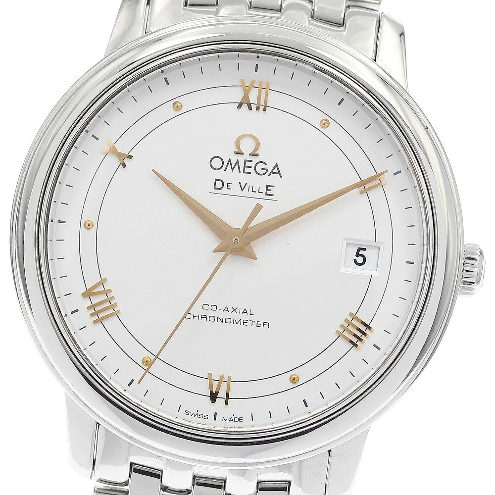 DeVille - オメガ OMEGA 424.10.37.20.02.002 デビル プレステージ コーアクシャル 自動巻き メンズ 保証書付き_948213【中古】