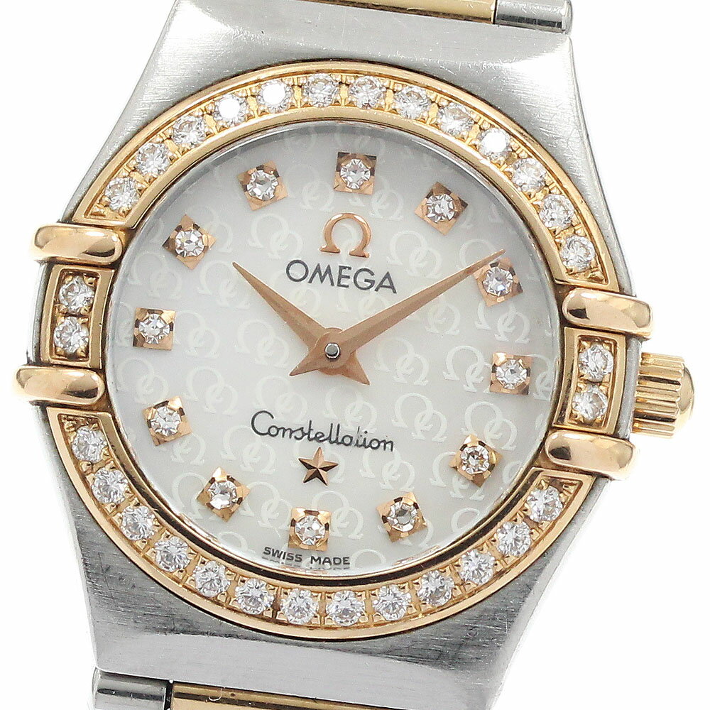 Constellation - オメガ OMEGA 1360.75 コンステレーション ダイヤベゼル 12Pダイヤ クォーツ レディース _948237【中古】
