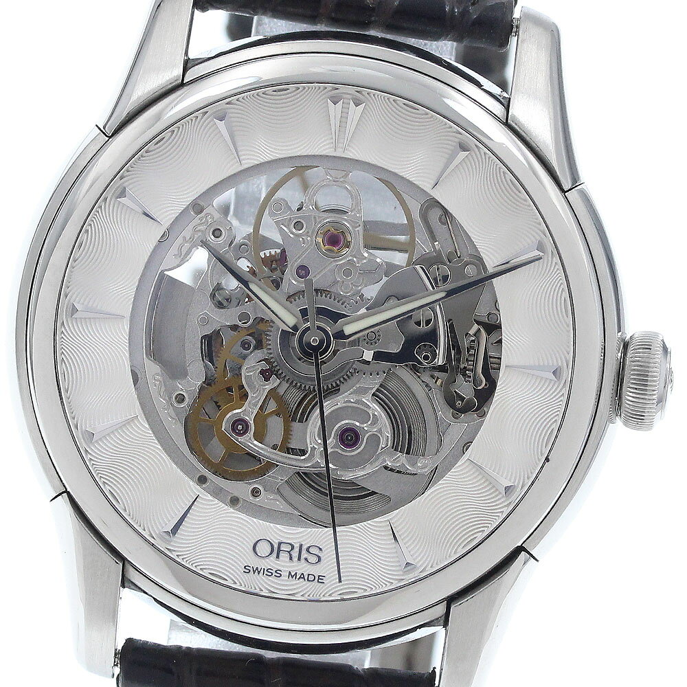 Artlier - オリス ORIS 7670 アートリエ スケルトン 自動巻き メンズ 良品 保証書付き_931004【中古】