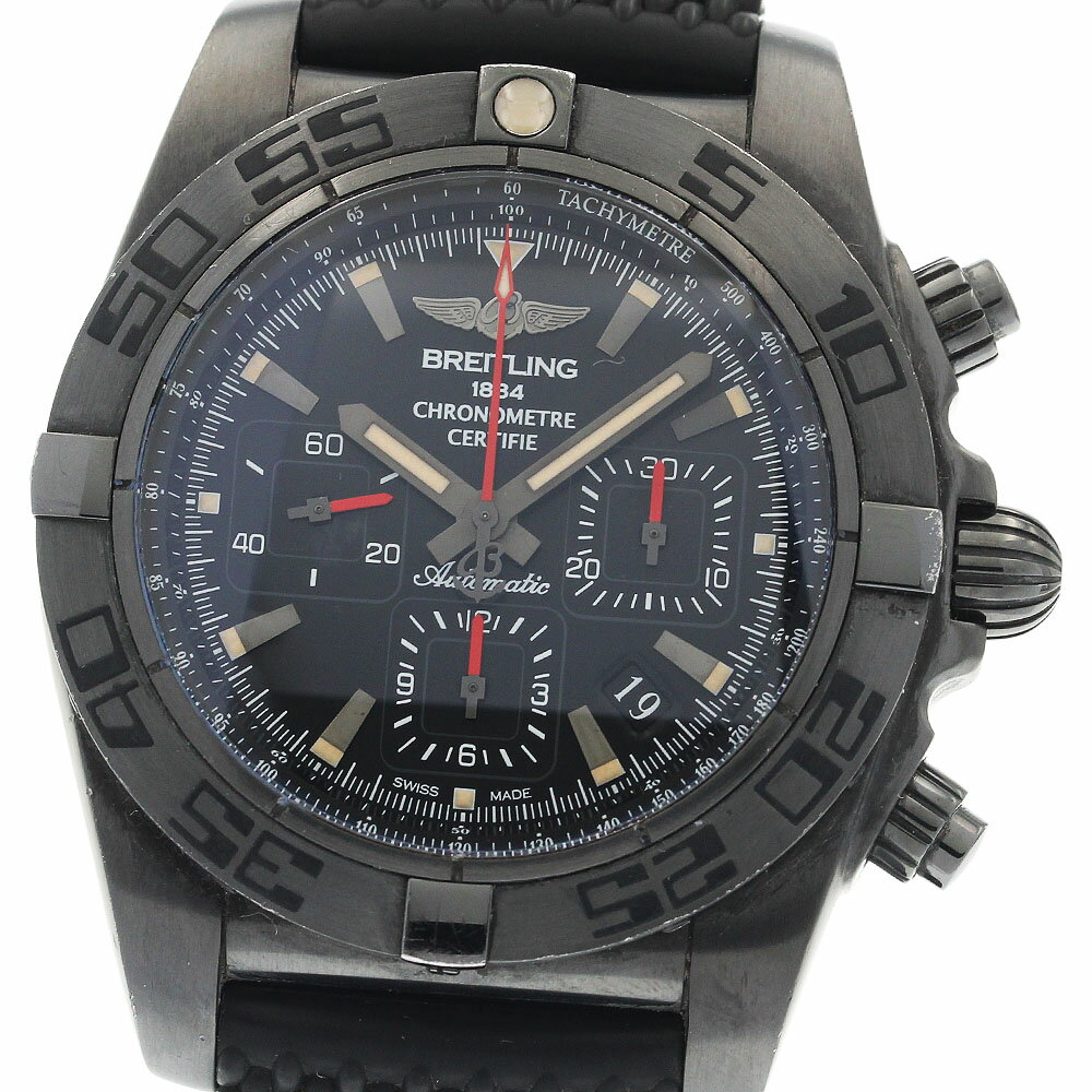 樂天商城 - ブライトリング BREITLING MB0111C3/BE35 クロノマット 44 ブラックスチール デイト クロノグラフ 自動巻き メンズ 箱・保証書付き_944008【中古】