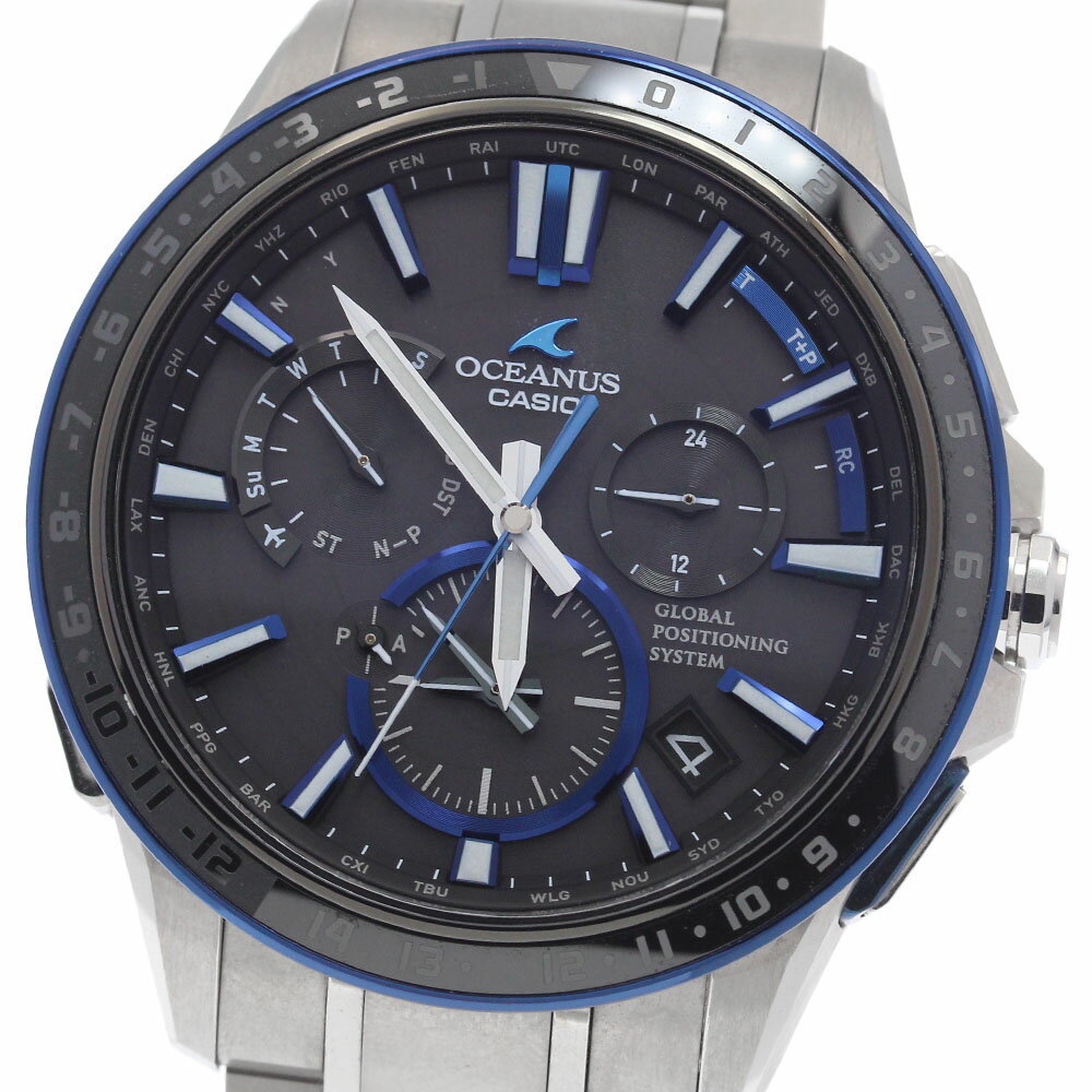 カシオ CASIO OCW-G1200-1AJF オシアナス GPS デイト ソーラー電波 メンズ 良品 _947523【中古】(2.0)