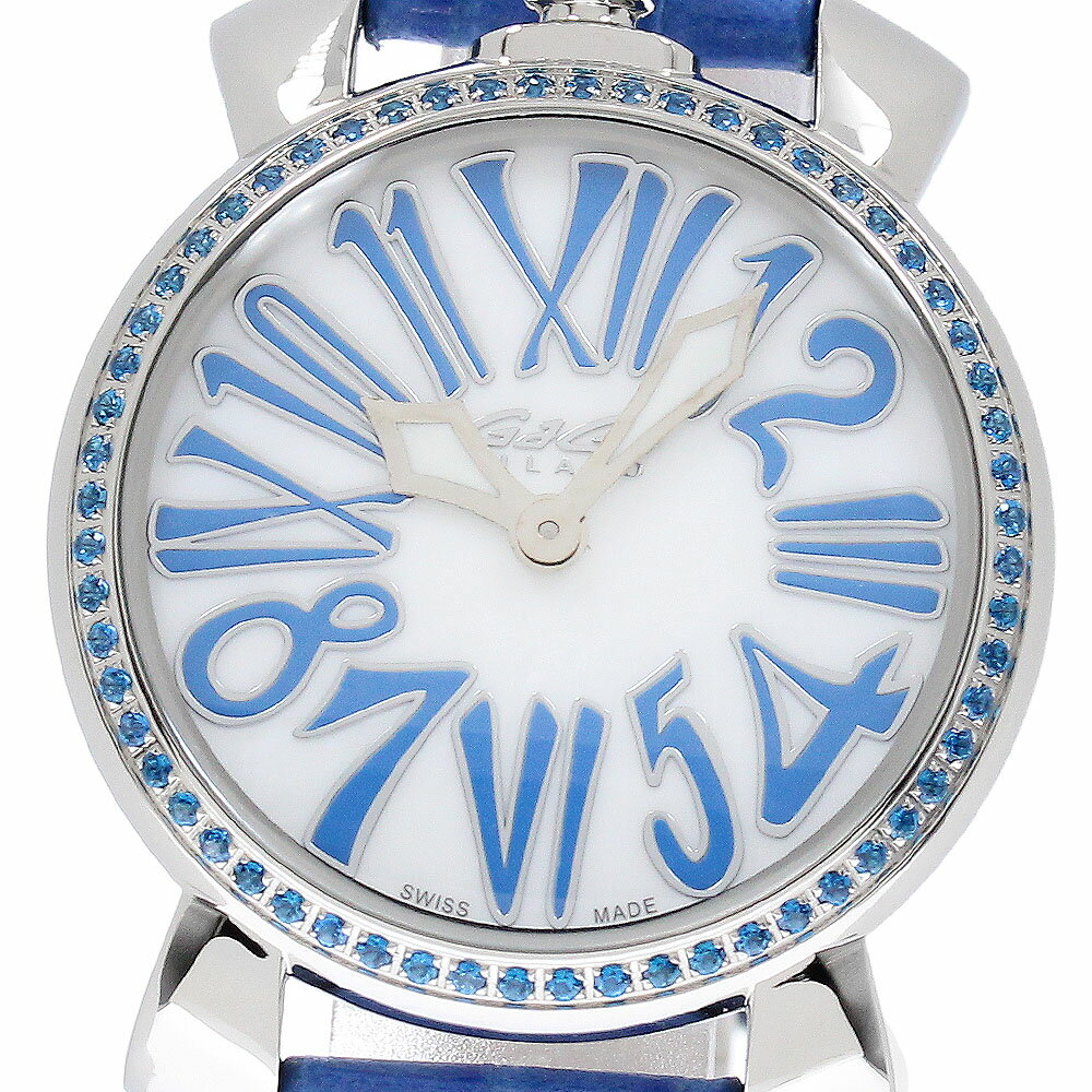 ガガミラノ GaGa MILANO 6025.04 マヌアーレ35MM クォーツ レディース 良品 _947057【中古】