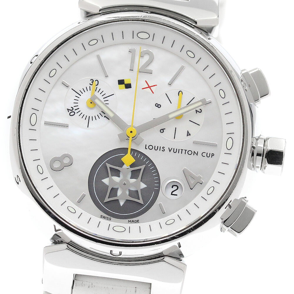 ルイ・ヴィトン LOUIS VUITTON Q132C タンブール ラブリーカップ クロノグラフ クォーツ レディース 良品 _946583【中古】