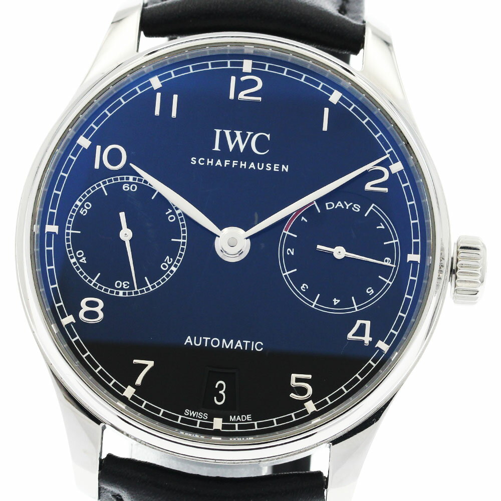 IWC IWC SCHAFFHAUSEN IW500703 ポルトギーゼ オートマティック 7デイズ デイト 自動巻き メンズ 良品 保証書付き_947366【中古】