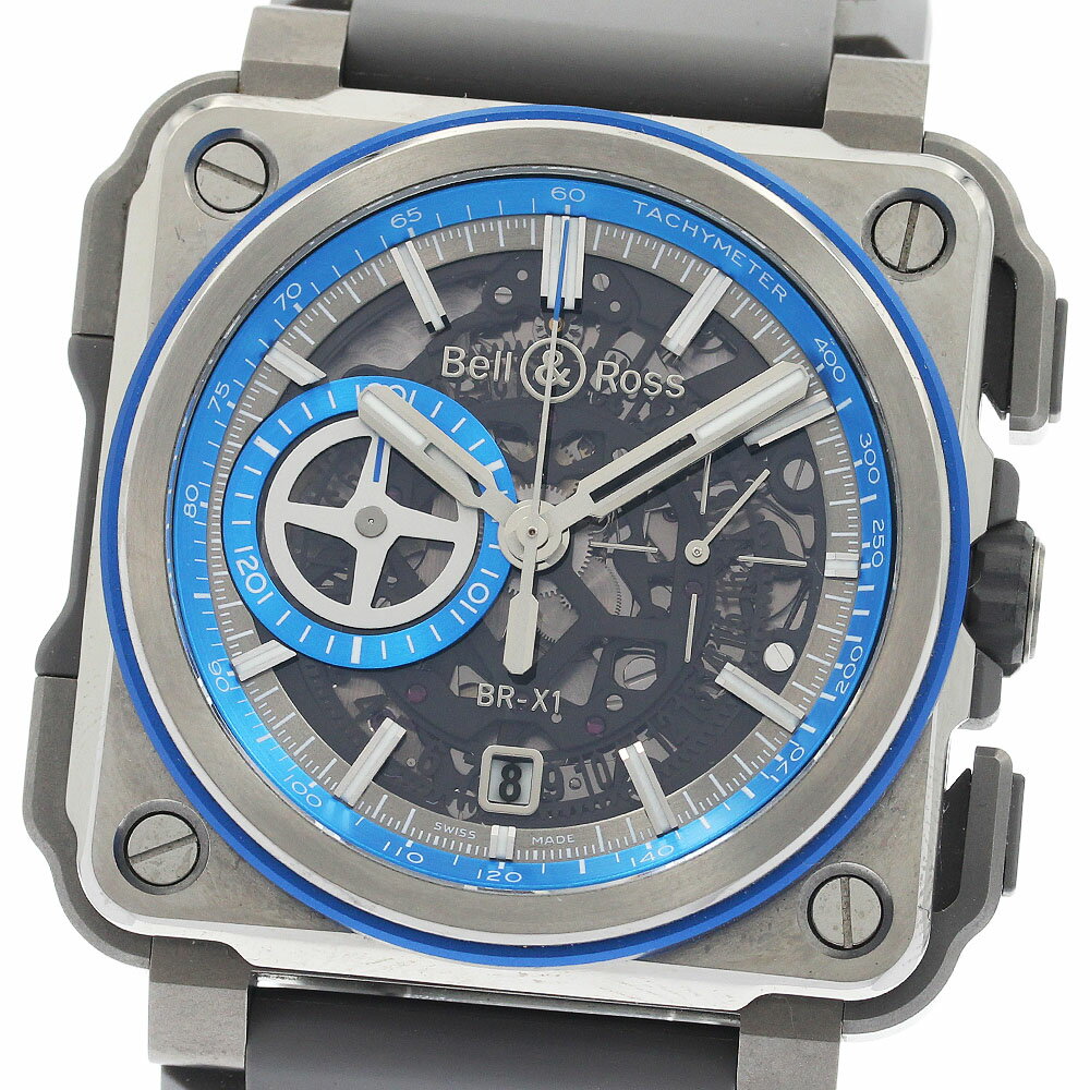 ベル＆ロス Bell＆Ross BRX1-AL-TI-BLU BR-X1 ハイパーステラー 世界250本限定 クロノグラフ 自動巻き メンズ 良品 保証書付き_920156【中古】