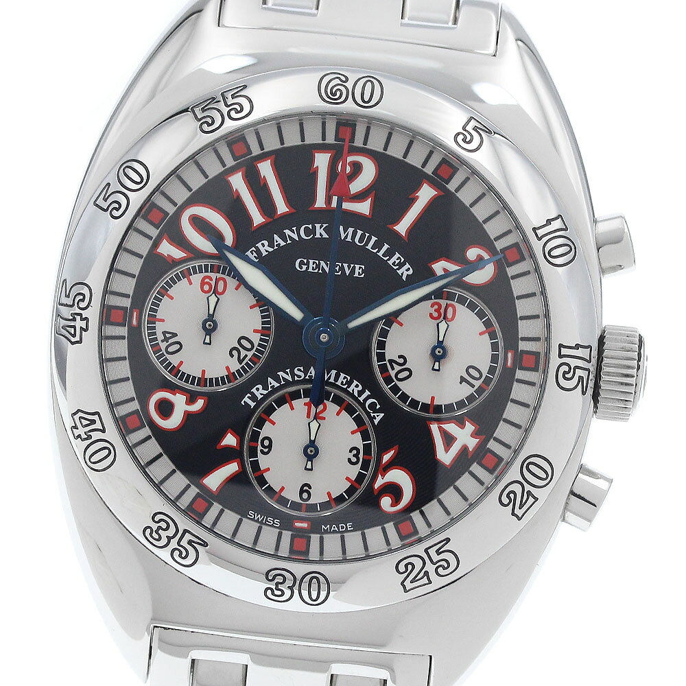 フランクミュラー FRANCK MULLER 2000CCAT トランスアメリカ クロノグラフ 自動巻き メンズ 良品 _936043【中古】